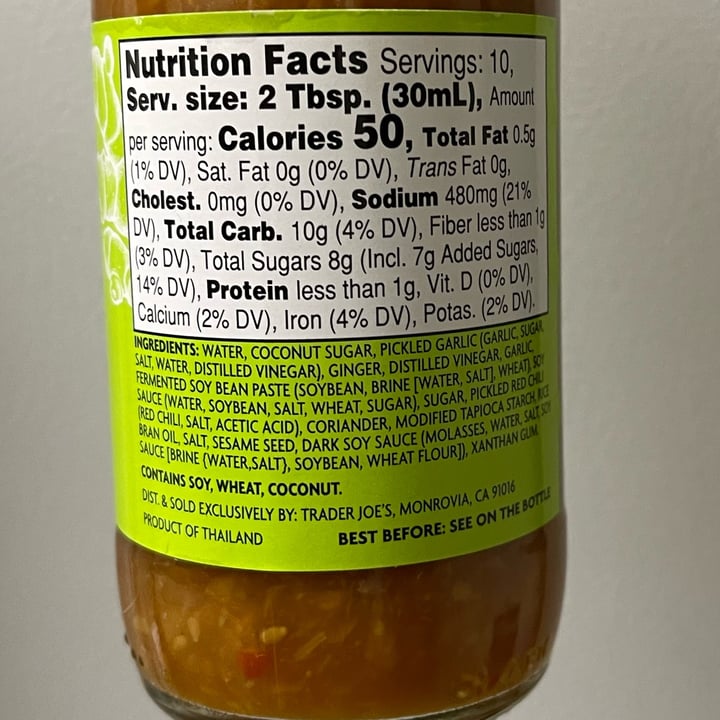 photo of Trader Joe's thai sweet ginger sauce shared by @triciaa on  07 Jul 2022 - review