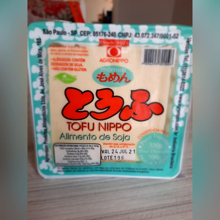 photo of Tofu agronippo Tofu Firme shared by @vanessaamorim on  31 Jul 2021 - review