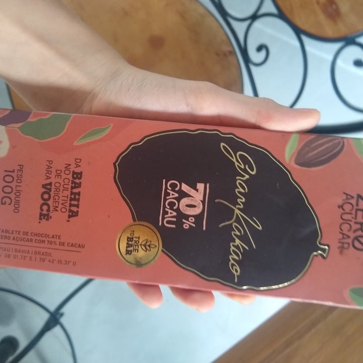 review photo of grankakao Tablete de chocolate zero açúcar com 70% de cacau shared by @mariaclaracastor on 29 Jan 2022 - review