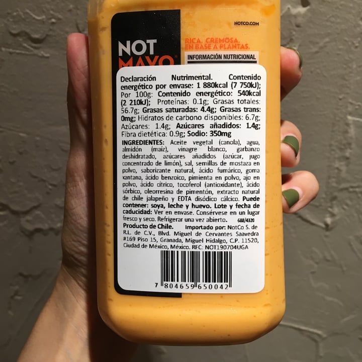 photo of NotCo not mayo spicy shared by @dafrosae on  11 Nov 2022 - review