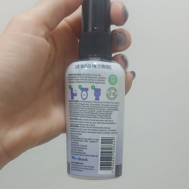 review photo of FreeCo Odorizador sanitário - lavanda shared by @larissadallorto on 09 May 2022 - review