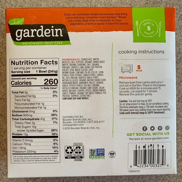 review photo of Gardein Teriyaki Chick’n Bowl shared by @khart24 on 30 Apr 2021 - review