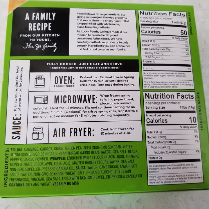 review photo of Lucky Foods Veggie Spring Rolls shared by @ashleighsmith1987 on 05 Jan 2021 - review