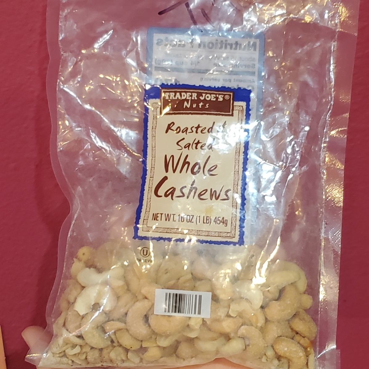 Roasted & Salted Whole Cashews from Trader Joe's - Vegan Product ...
