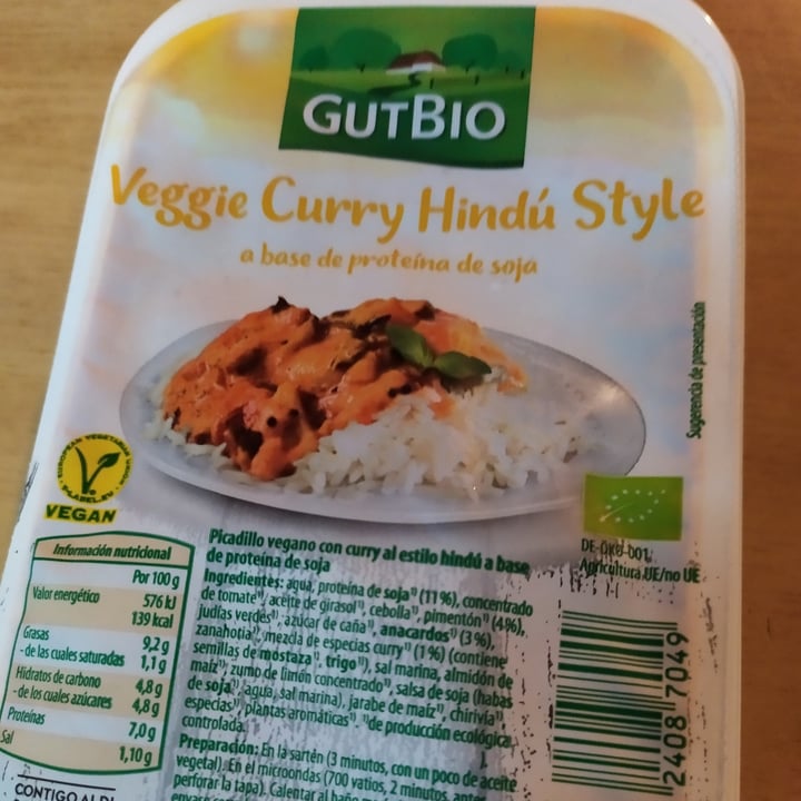 photo of GutBio Veggie curry Hindú style shared by @release on  02 Oct 2021 - review