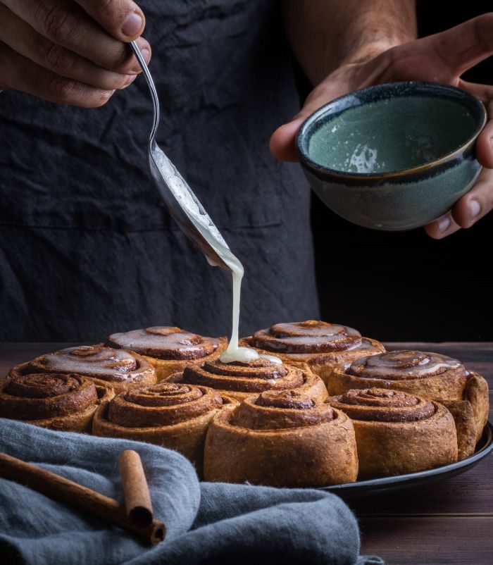 cinnamon rolls made with coconut sugar