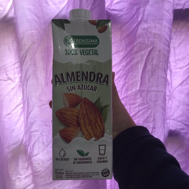 review photo of La Serenísima Leche de Almendras Sin Azúcar shared by @astridrojas on 27 Jun 2021 - review