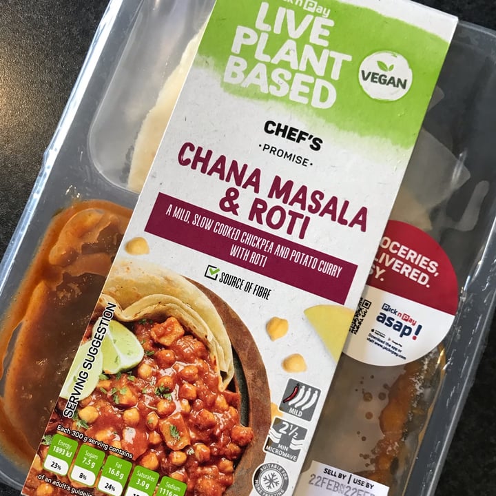 review photo of Pick n Pay Chana Masala & Roti shared by @skybadger on 16 Mar 2022 - review