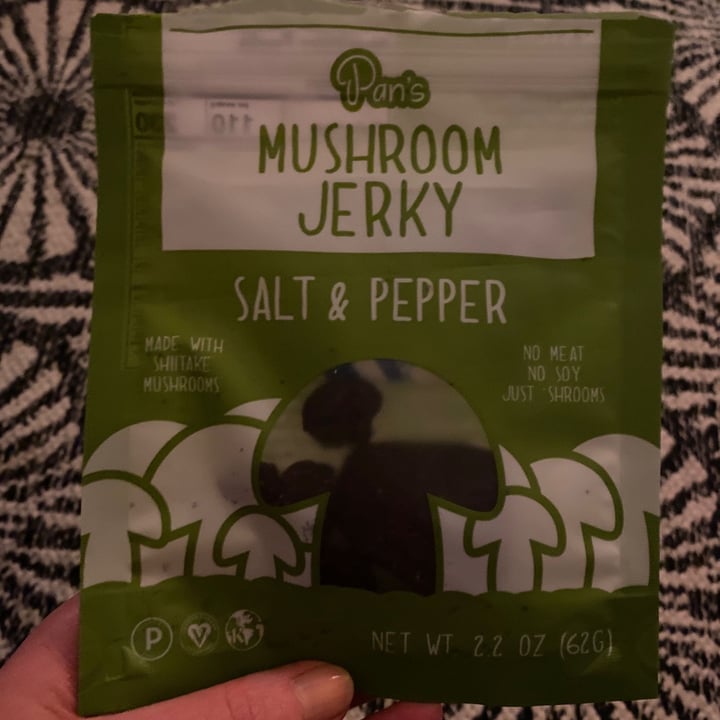 review photo of Pan's Mushroom Jerky Pan’s Salt & Pepper Mushroom Jerky shared by @haleyc322 on 31 Dec 2020 - review