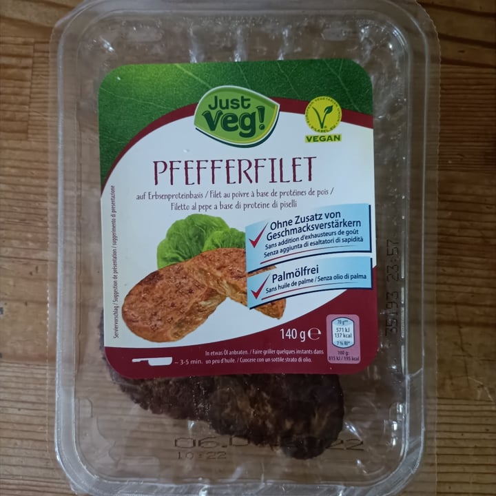 photo of Just Veg! (ALDI Italy) Pfefferfilet shared by @sofiarossi on  09 Oct 2022 - review