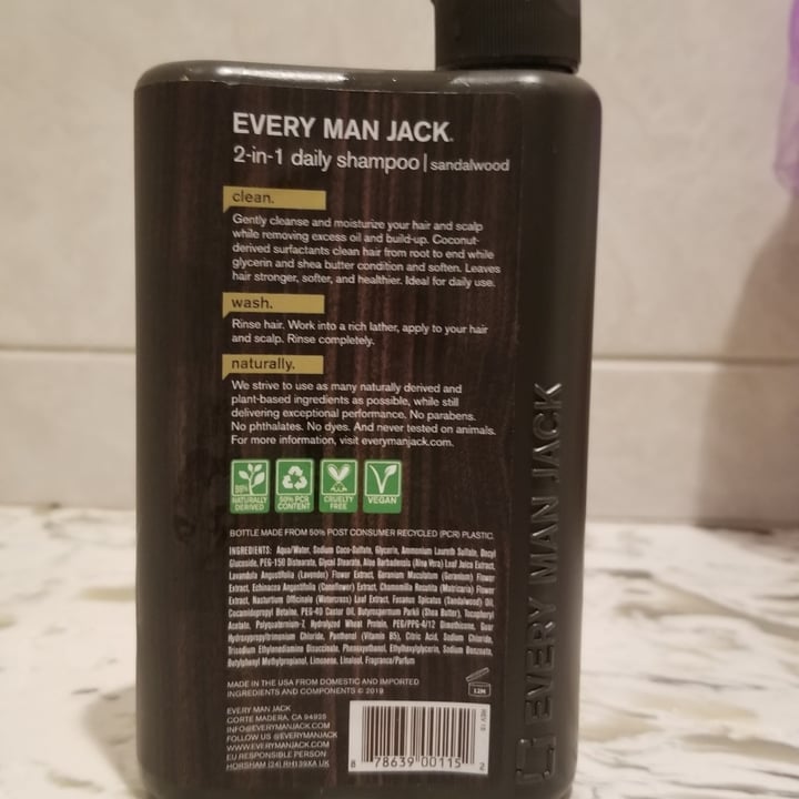 photo of Every Man Jack 2 in 1. Daily Shampoo + Conditioner shared by @jonedoe007 on  28 Jan 2021 - review