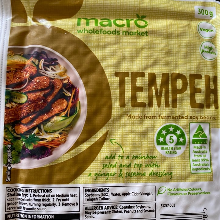 photo of Macro Wholefoods Market Tempeh shared by @blacklilyleaf on  21 Dec 2020 - review