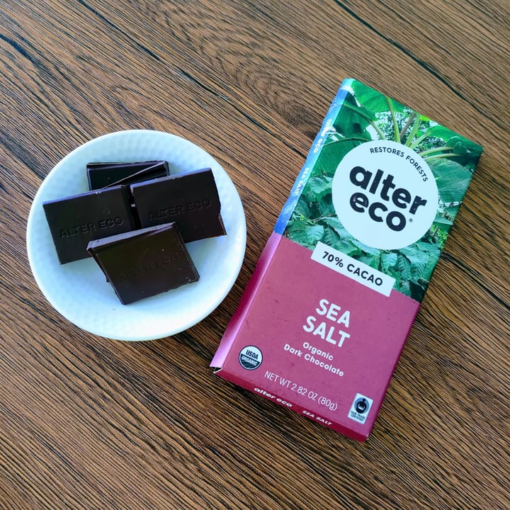 photo of Alter Eco 70% Cacao Sea Salt Organic Dark Chocolate shared by @stevenneoh on  26 Aug 2021 - review