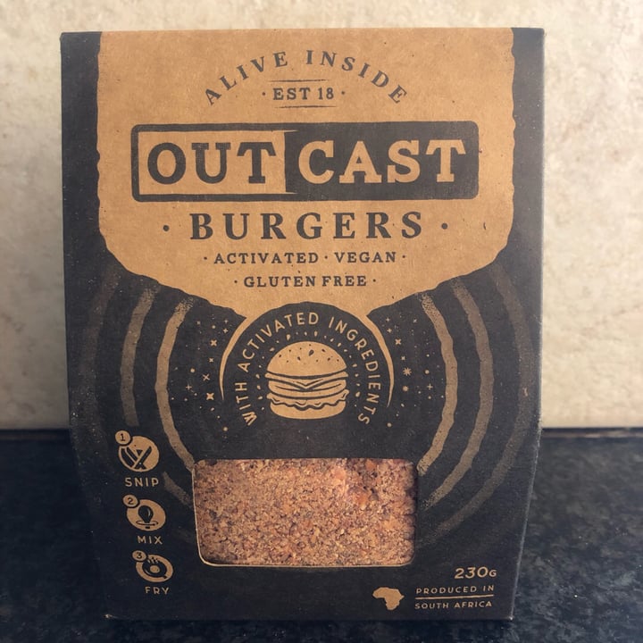 photo of Outcast Foods Activated Burger Mix shared by @capetownmatt on  13 Dec 2019 - review