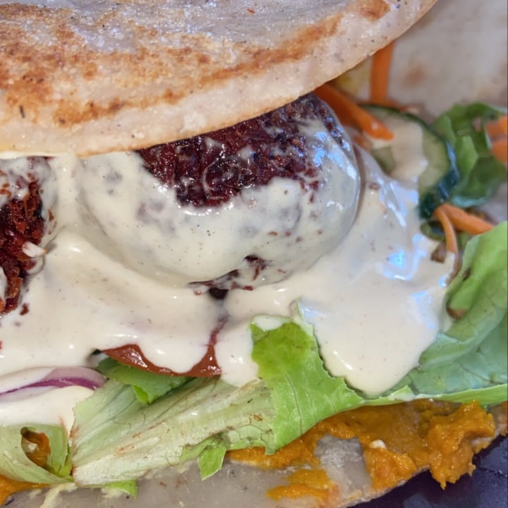 review photo of Lexi's Healthy Eatery Beet Falafel Wrap shared by @mickycodron on 17 Jan 2021 - review
