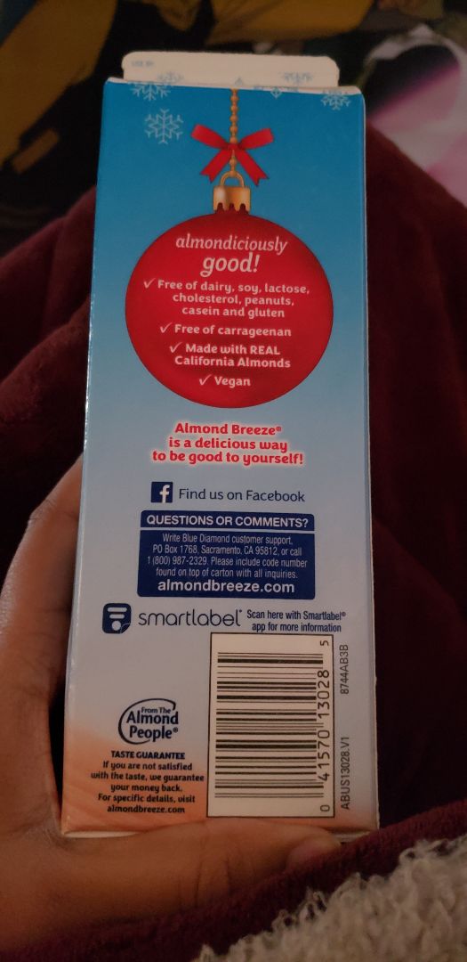 review photo of Blue Diamond Almondmilk Nog shared by @ellainchanted on 21 Nov 2019 - review