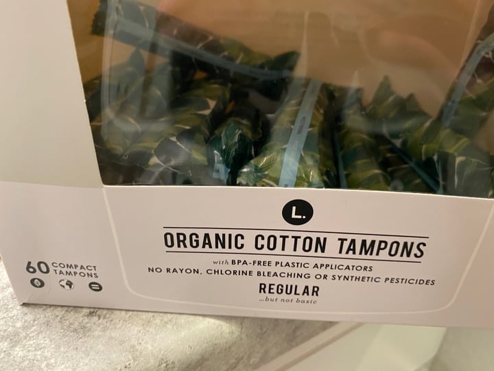 photo of L. Organic Cotton Tampons shared by @courtthetort on  22 Jan 2020 - review