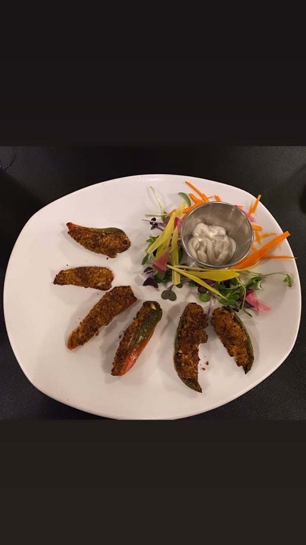 review photo of Giving Tree Cafe Jalapeño Poppers shared by @veganvato on 03 Dec 2019 - review