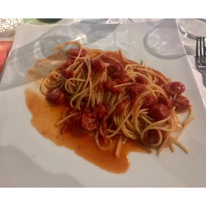 photo of Cala Felice Beach Club Spaghetti con pomodorini saltati shared by @sirene on  25 Aug 2020 - review