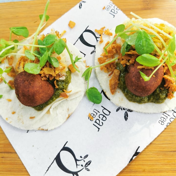 photo of Pear Tree Bistro Pink falafel shared by @veganpower001 on  16 Jun 2022 - review