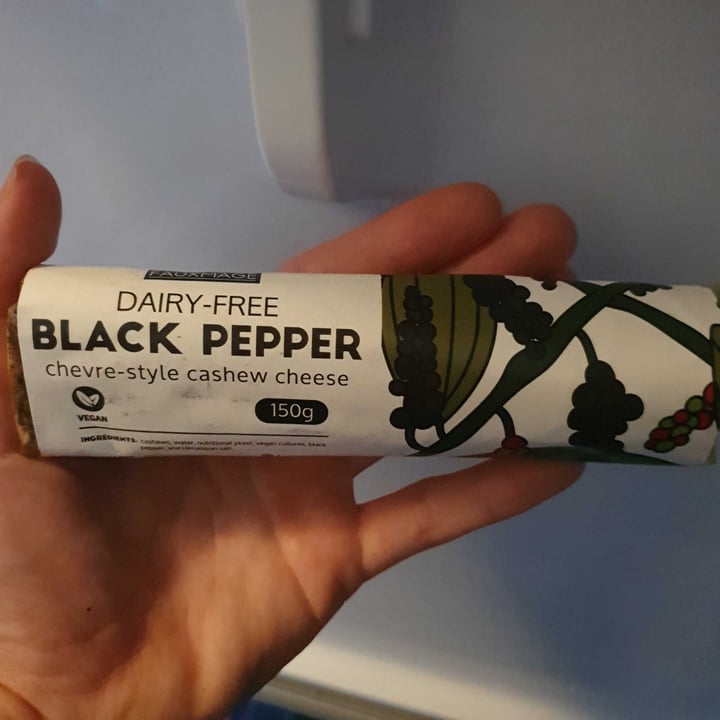 photo of Fauxmage Black Pepper Chèvre-Style Cashew Cheese shared by @kendrahudson on  24 Dec 2020 - review