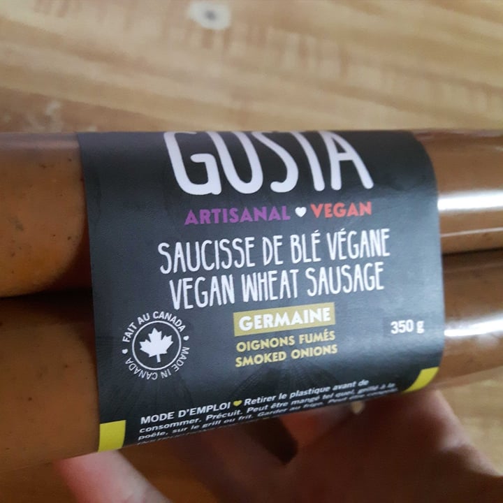 photo of Gusta Vegan Wheat Sausage Germaine shared by @caffienatedplants on  17 Jun 2020 - review