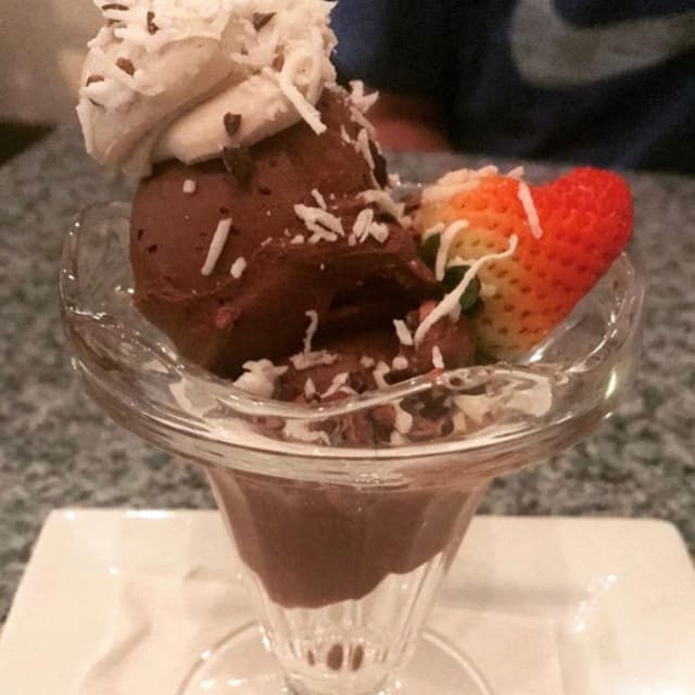菜肴“Raw chocolate coconut custard”的照片
