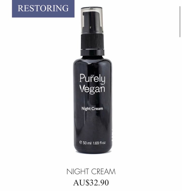 photo of Purely Vegan Night Cream shared by @purelyvegan on  16 Apr 2020 - review