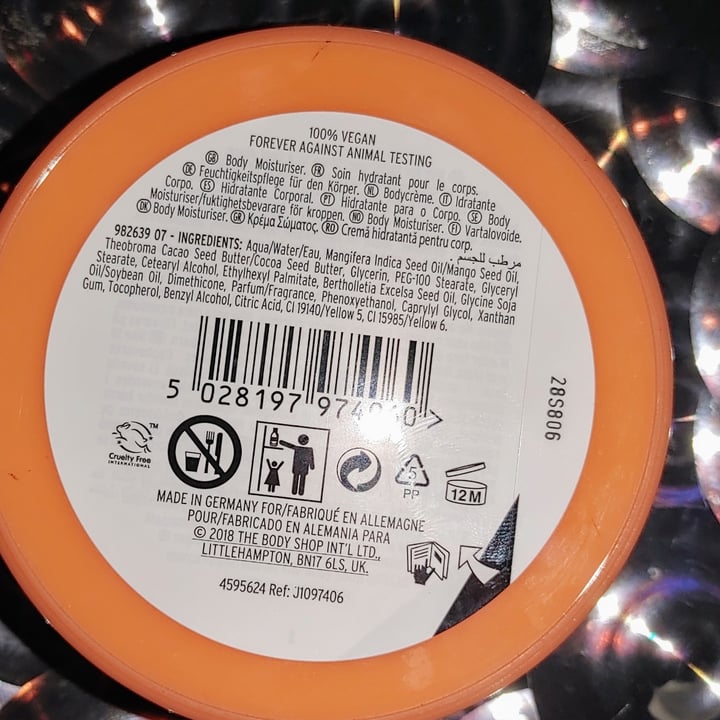 photo of The Body Shop Body butter Beurre corps Mango shared by @romeoluv1 on  21 Apr 2021 - review