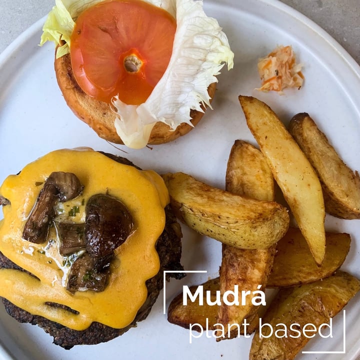 photo of Mudrá Double Porto Burger shared by @restovegan on  21 Jul 2021 - review