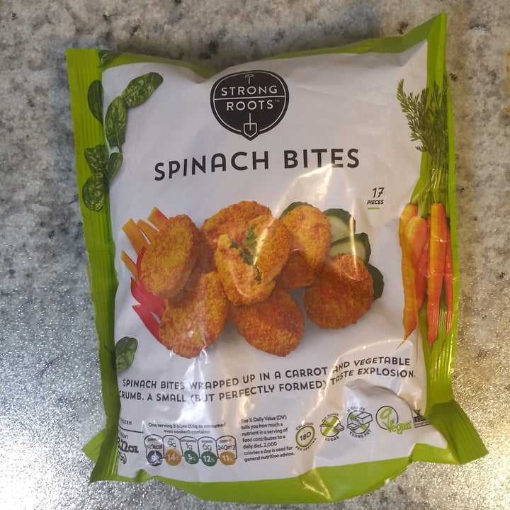 photo of Strong Roots Spinach Bites shared by @leguminousvegan on  01 Sep 2021 - review
