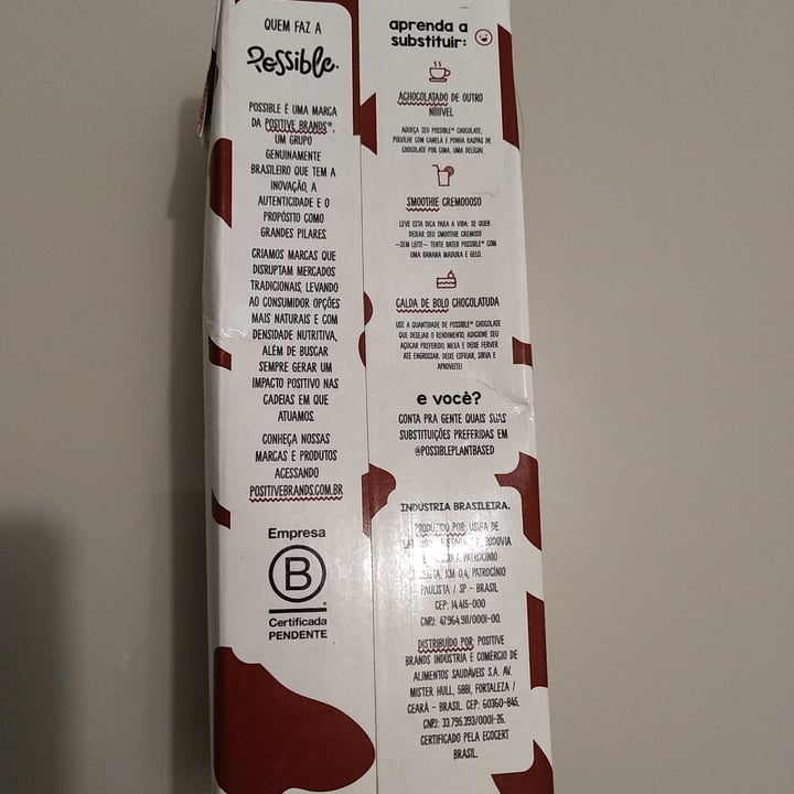 review photo of Possible Chocolate Vegetal Milk shared by @sabrinadm on 13 May 2022 - review