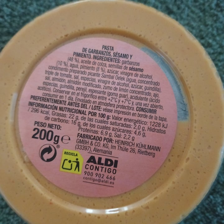 photo of ALDI Hummus piccante shared by @runa on  15 Feb 2022 - review