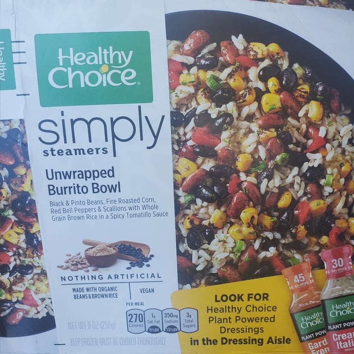 Healthy Choice Simply Steamers Unwrapped Burrito bowl Review abillion