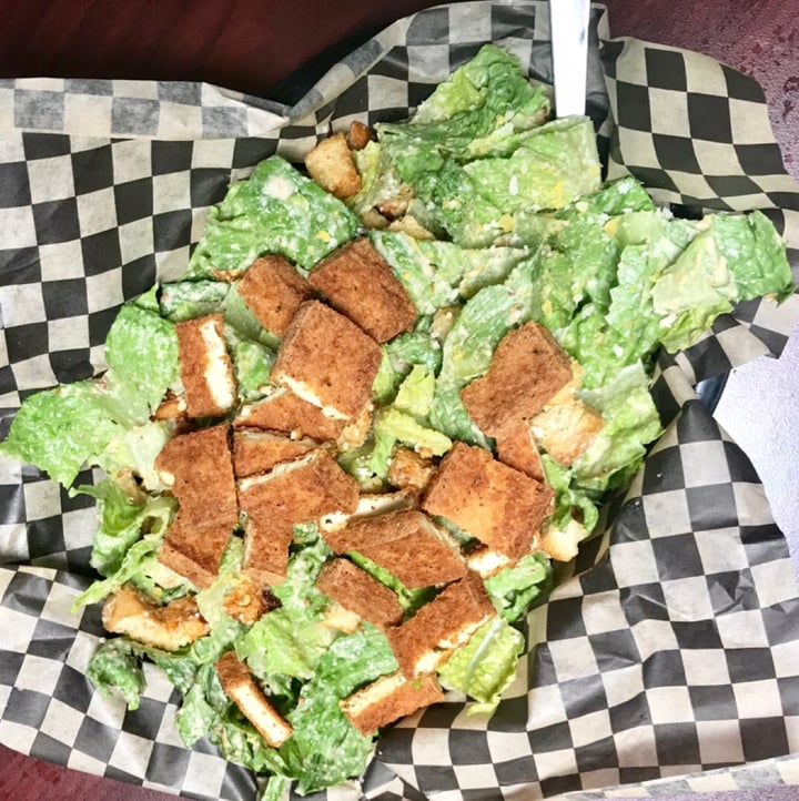 photo of Black Water Bar Caesar Salad with “chicken” shared by @pdxveg on  05 Sep 2019 - review