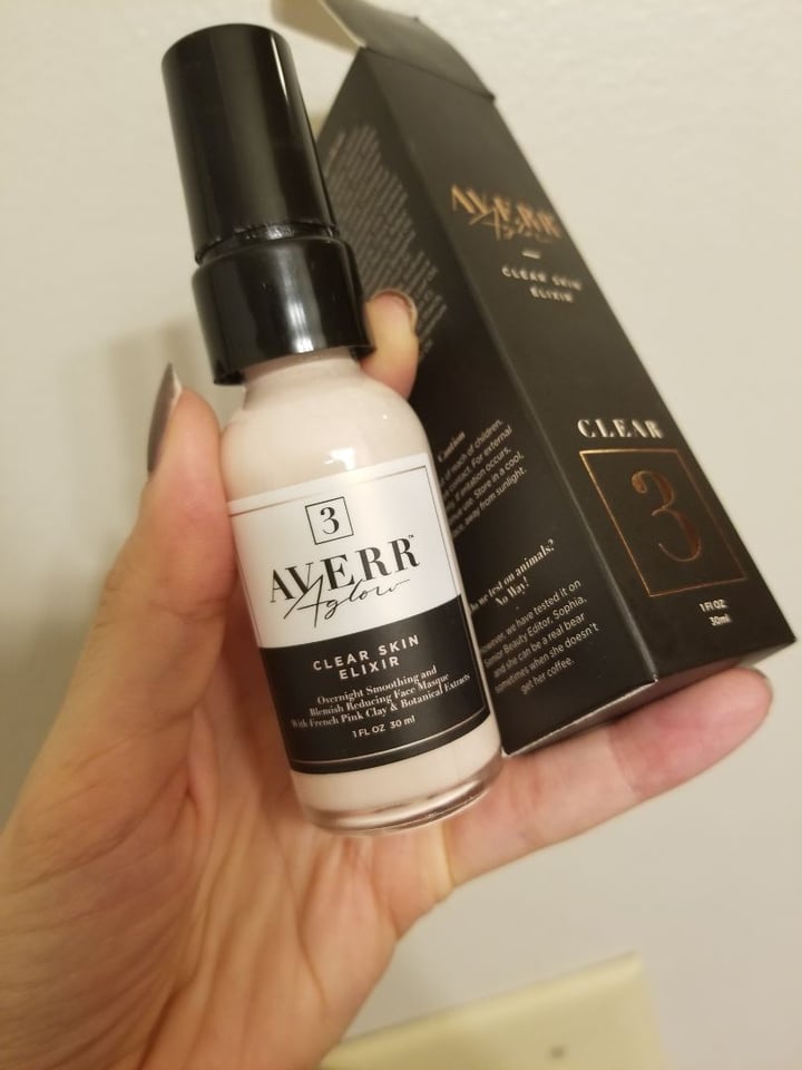 photo of Averr aglow Clear Skin Elixer shared by @lizmaselli on  07 Apr 2020 - review