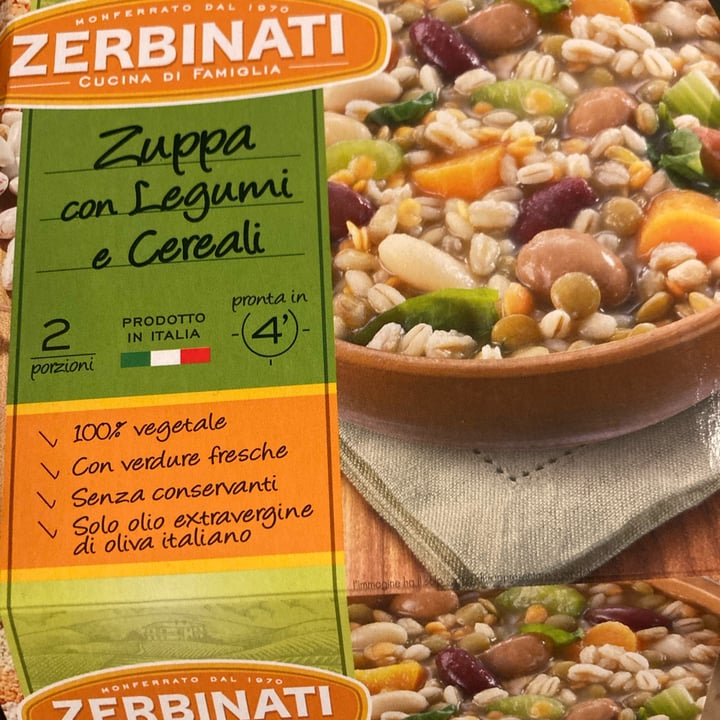 photo of Zerbinati Zuppa Con Legumi E Cereali shared by @imk77 on  13 Mar 2022 - review