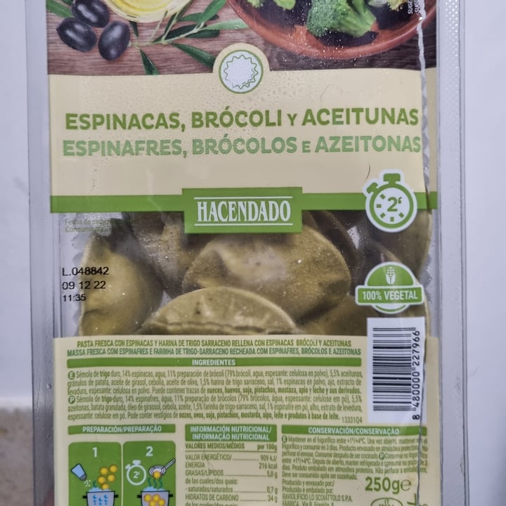 photo of Hacendado Pasta De Espinacas, Brócoli Y Aceitunas shared by @nerymuny28 on  28 Nov 2022 - review