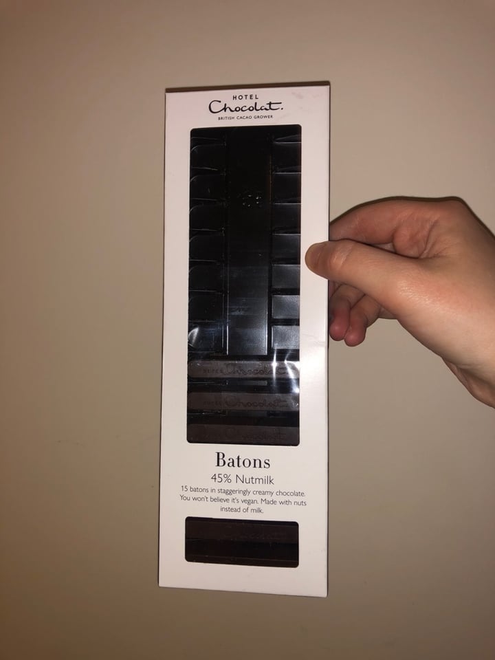 photo of hotel chocolat Nutmilk Chocolate Batons shared by @veganlivvy on  10 Jan 2020 - review
