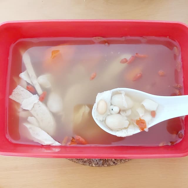 Photo of the dish “Gingko Nut, Yuba And Barley Soup”
