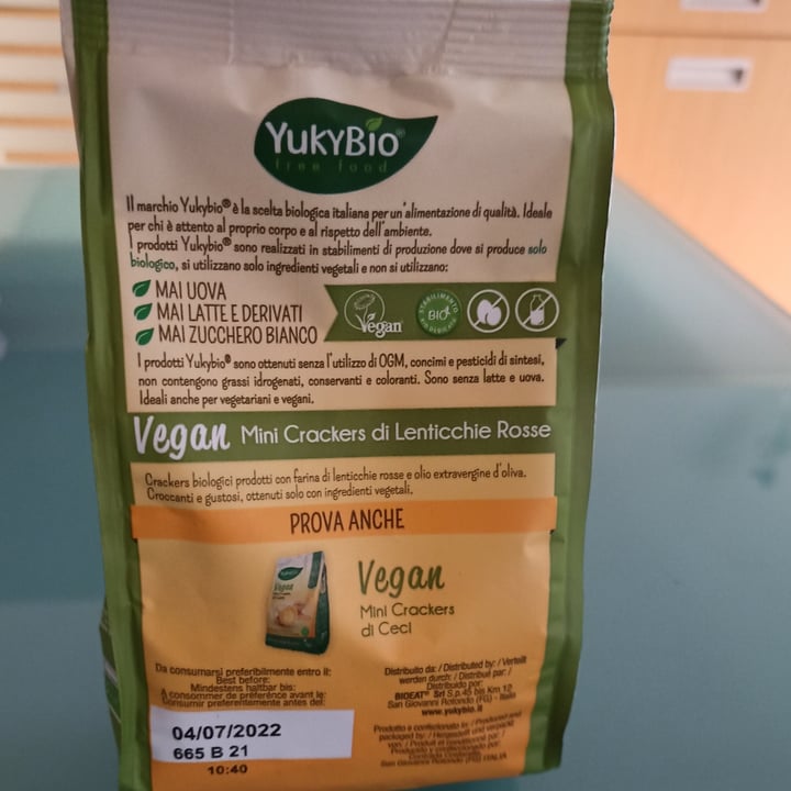 photo of Yukybio Mini Crackers Di Lenticchie Rosse shared by @julieve on  16 Jan 2022 - review