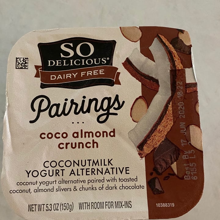 review photo of So Delicious Dairy Free Pairings Coco Almond Crunch Coconutmilk Yogurt Alternative shared by @daviesrm on 03 Jun 2020 - review
