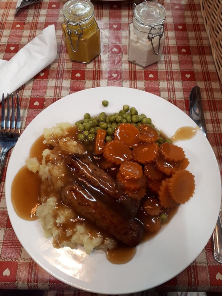review photo of Anne's Pantry Vegan Bangers And Mash shared by @crabapple on 25 Jan 2020 - review