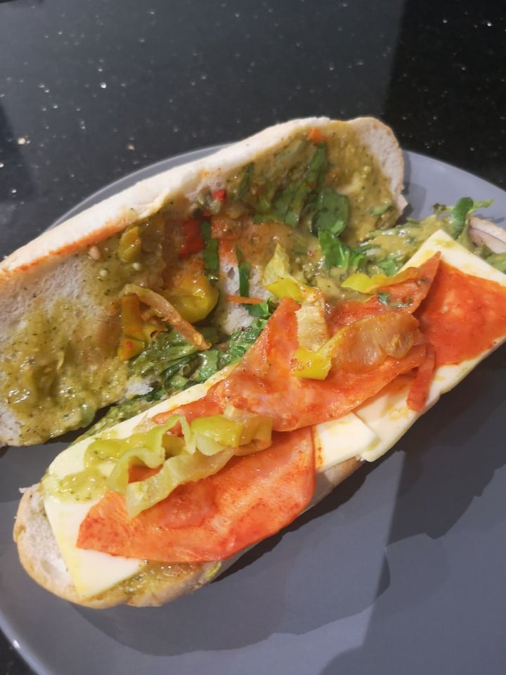photo of Wicked Italian style cold cut sub shared by @twowheeledvegan on  16 Feb 2020 - review