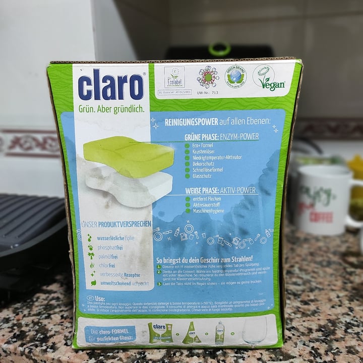 photo of Claro Geschirrspültabs multi | all-in-one dishwasher tabs shared by @kobthel on  13 Mar 2022 - review