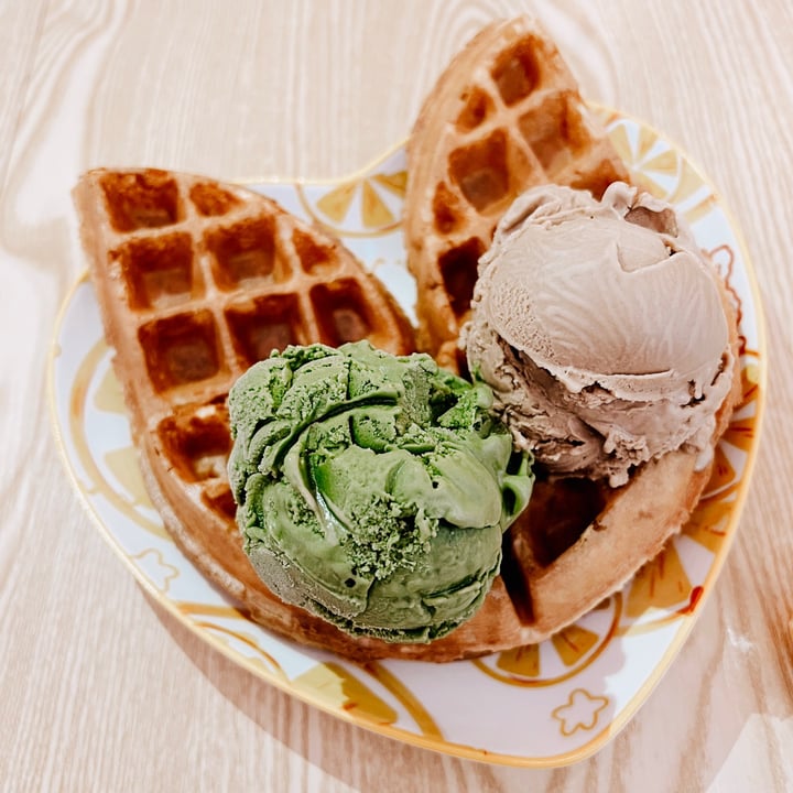 photo of Heartbreak Melts Ice Cream Cafe Waffles with 2 scoop of ice cream shared by @consciouscookieee on  13 Apr 2022 - review