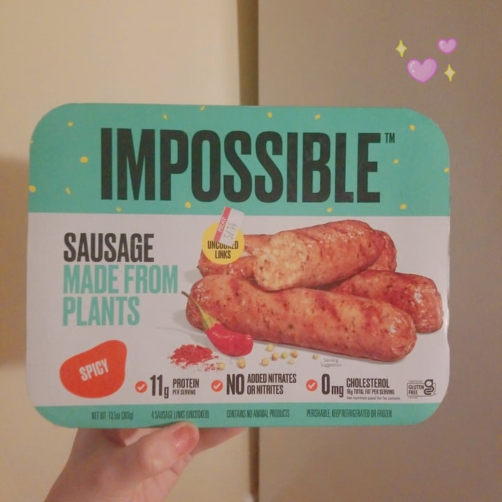 photo of Impossible Foods Spicy Sausage Links shared by @babydolldaydreams on  30 Aug 2022 - review