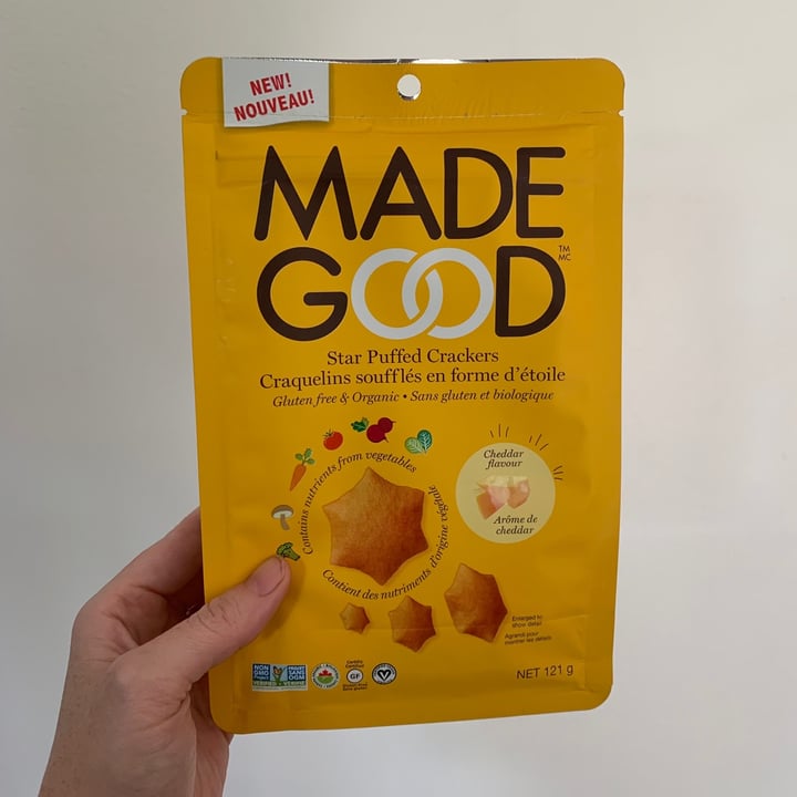 review photo of Made Good Star puffed Crackers Cheddar Flavour shared by @lndsytrnr on 30 Jun 2021 - review