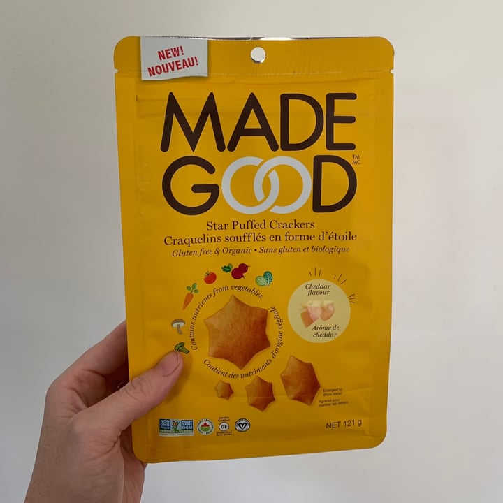 photo of Made Good Star puffed Crackers Cheddar Flavour shared by @lndsytrnr on  30 Jun 2021 - review