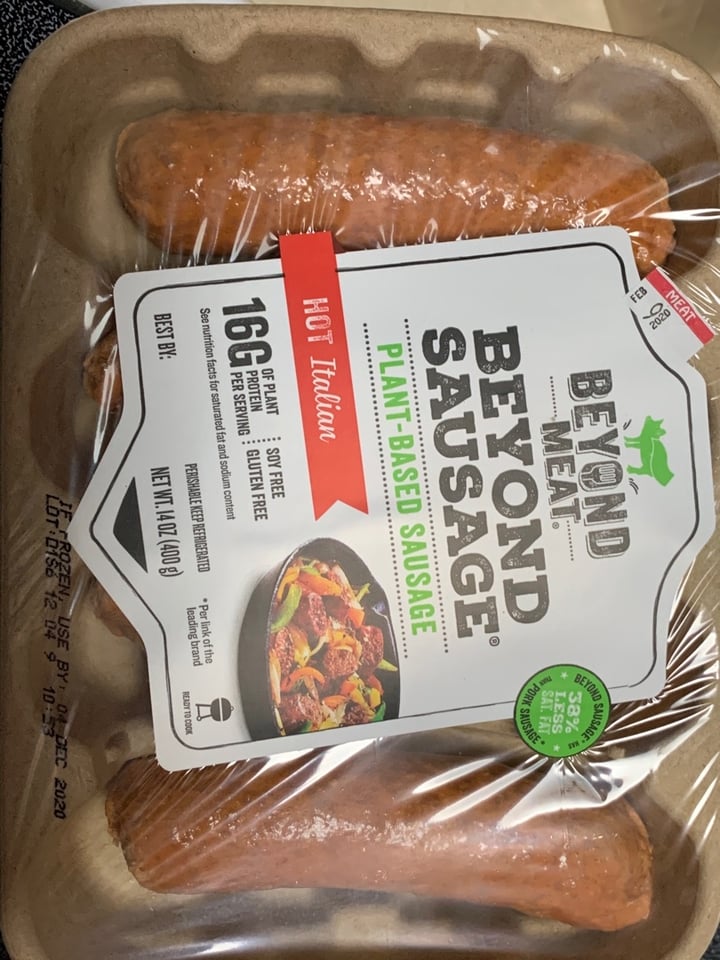 photo of Beyond Meat Beyond Sausage Hot Italian shared by @kushkitty on  07 Feb 2020 - review